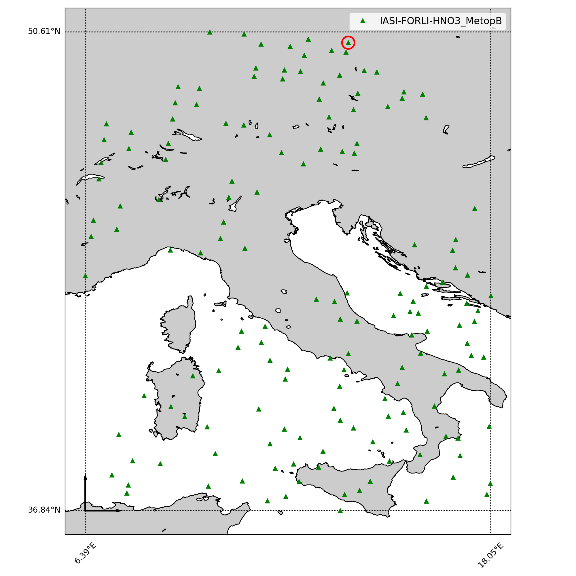 IASI/EUMETSAT HNO3 — orbit coverage map zoom